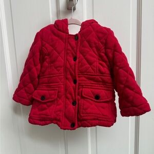 Me Jane Mini 24M Burgundy Heavy Faux Fur Lined Coat
